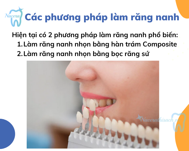 Các phương pháp làm răng nanh phổ biến hiện nay