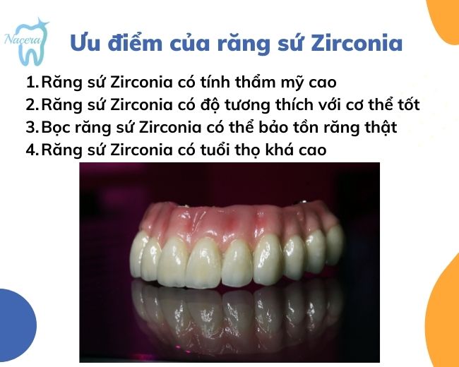 Ưu điểm của răng sứ Zirconia